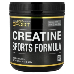California Gold Nutrition, Sport, Creatine Sports Formula™, со смесью аминокислот, бета-аланином, соком свёклы и кокосом, 514 г