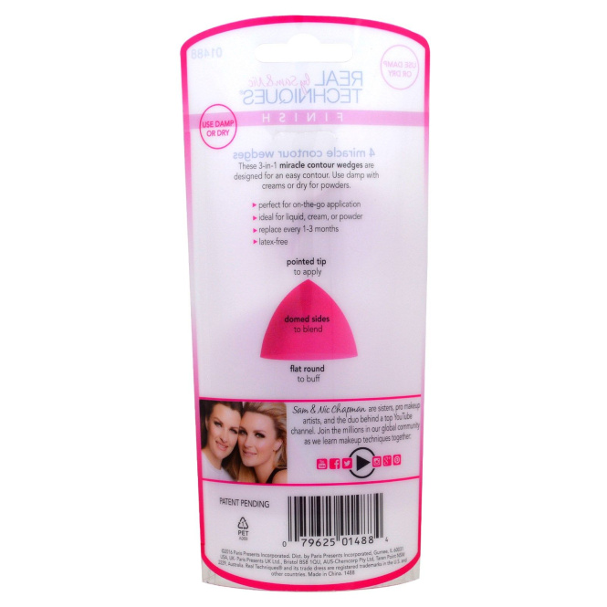 Real Techniques, Miracle Contour Wedges, 4 штуки