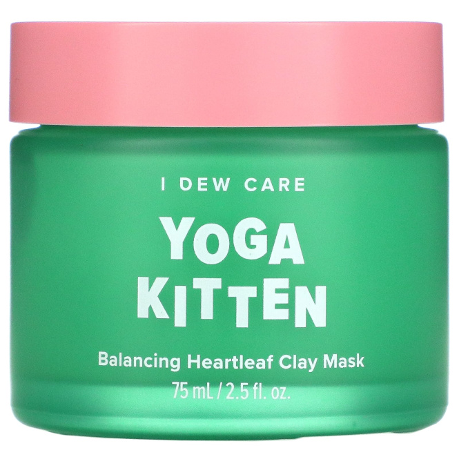 I Dew Care, Yoga Kitten, глиняная маска с баданом для восстановления баланса кожи, 75 мл (2,53 жидк. унции)