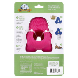 Yeti Dog Chew, Puff & Play, дозатор лакомств, жевательные таблетки для собак, йети, розовый, 4 жевательных конфеты, 1 дозатор