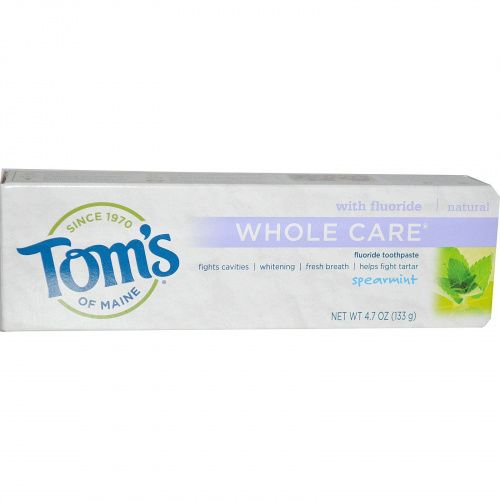 Tom's of Maine, Фторсодержащая зубная паста с мятой для комплексного ухода за полостью рта, 4,7 унции (133 г)