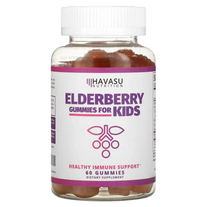 Havasu Nutrition, жевательные таблетки с бузиной для детей, 60 шт.