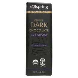 Dr. Mercola, Solspring®, Biodynamic®, темный шоколад, 70% какао, 12 плиток по 40 г (1,41 унции)