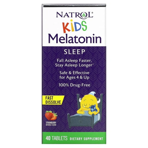Natrol, Kids - для сна с мелатонином Клубника 40 таблеток