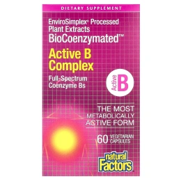 Natural Factors, BioCoenzymated, Активный комплекс витаминов группы B, 60 вегетарианских капсул