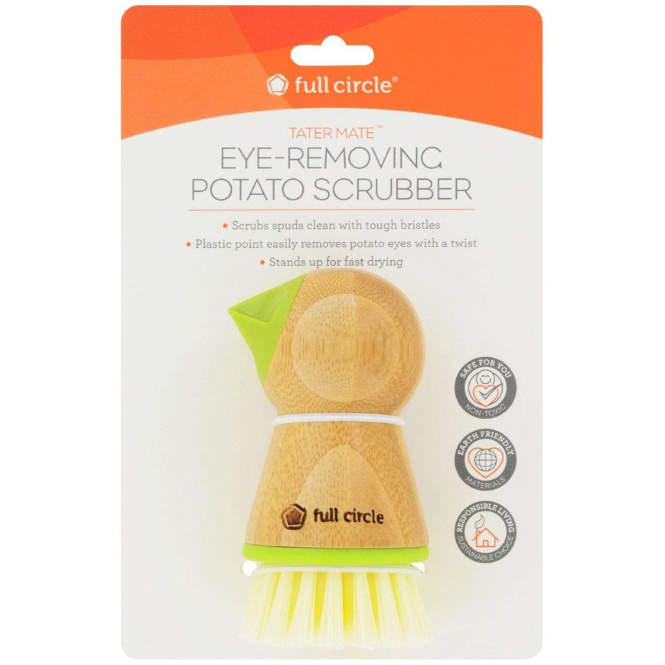 Full Circle, Tater Mate, Eye-Removing Potato Scrubber, 1 Brush