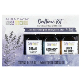 Aura Cacia, набор для приема перед сном, смеси чистых эфирных масел, 3 флакона по 7,4 мл (0,25 жидк. унции)