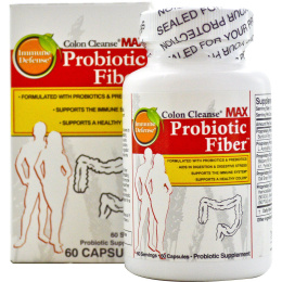 Health Plus, Colon Cleanse MAX, пробиотическая клетчатка, 60 капсул