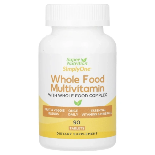 Super Nutrition, SimplyOne, цельнопищевые мультивитамины, 90 таблеток
