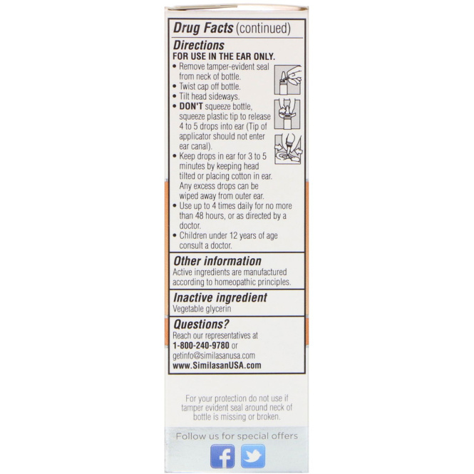 Similasan, Earache Relief, Ушные капли, 0.33 fl oz (10 ml)