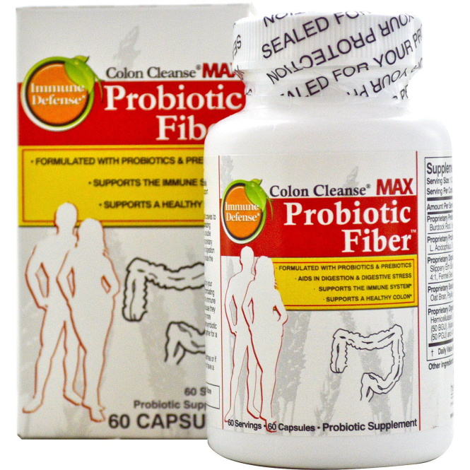 Health Plus, Colon Cleanse MAX, пробиотическая клетчатка, 60 капсул