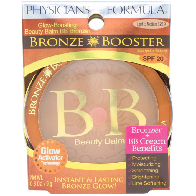 Physicians Formula, Bronze Booster, BB бальзам-бронзатор для усиления загара с эффектом сияния, SPF 20, От светлого к среднему, 0,3 унции (9 г)