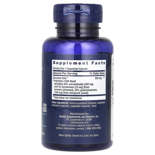 Life Extension, Curcumin Elite, экстракт куркумы, 60 растительных капсул