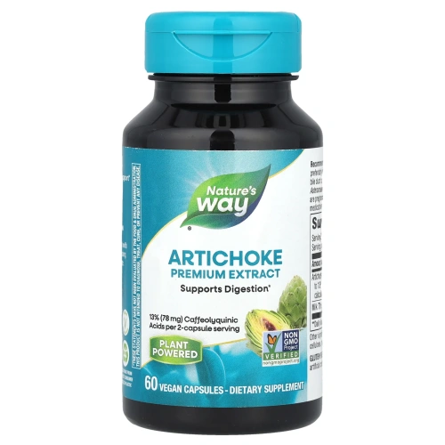 Nature's Way, Артишок, стандартизированный, 60 капсул