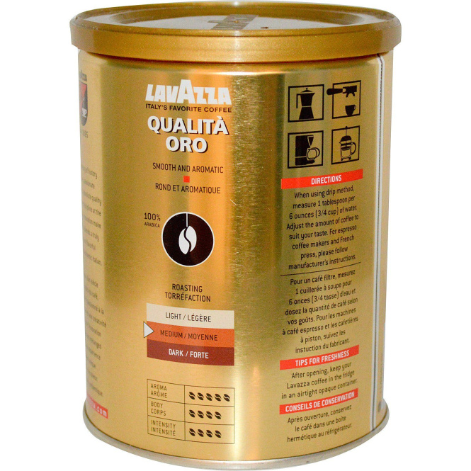 LavAzza Premium Coffees, Молотый кофе Qualità Oro, 250 г