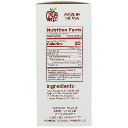 Vermont Village, Органический, шот с яблочным уксусом, куркума и мед, 12 саше, по 28 г каждое