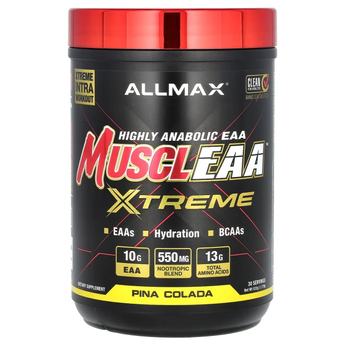 ALLMAX, MUSCLEAA ™ Xtreme, пина-колада, 532 г (1,17 фунта)