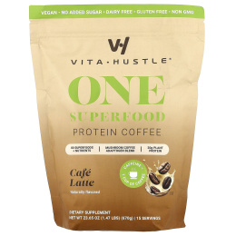 VitaHustle, One Superfood Protein, кофе латте, 670 г (1,47 фунта)