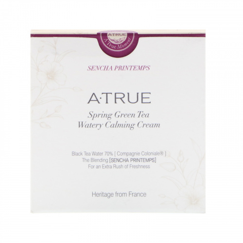 ATrue, Увлажняющий успокаивающий крем с весенним зеленым чаем, 2,82 унц. (80 г)