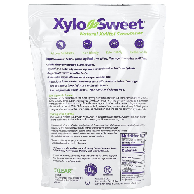 Xlear, XyloSweet®, натуральный ксилитоловый подсластитель, 454 г (1 фунт)