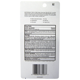 Neutrogena, Чистый и свободный солнцезащитный крем для младенцев, фактор защиты от солнца SPF 60+, 0,47 жидк. унц. (13 г)