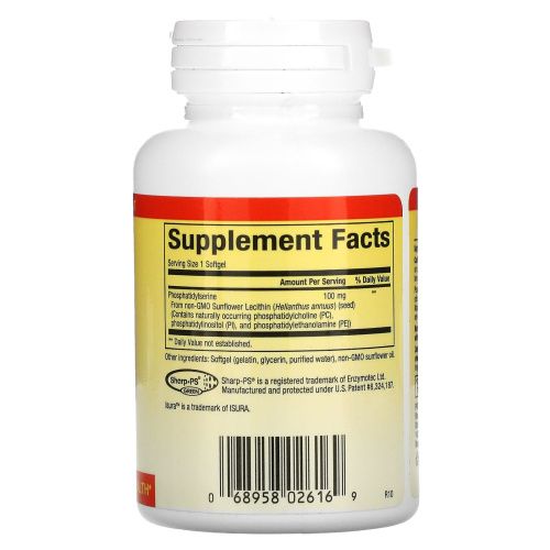 Natural Factors, Фосфатидилсерин 100 мг, 60 гелевых капсул