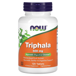 NOW Triphala, Трифала 500 мг, 120 таблеток