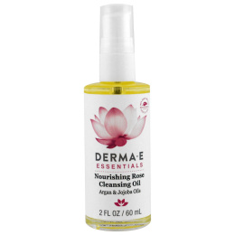 Derma E, Питающее и очищающее розовое масло, с маслами арганы и жожоба