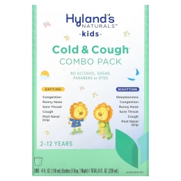 Hyland's Naturals, Для детей 2-12 лет, от простуды и кашля днем и ночью, экономичная упаковка из 2 бутылочек по 4 ж. унц. (118 мл)