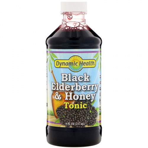 Dynamic Health  Laboratories, Black Elderberry & Honey Tonic, 8 fl oz (237 ml)