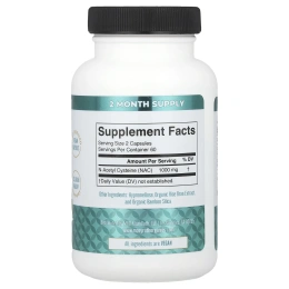 MaryRuth's, NAC, 1000 мг, 120 капсул (500 мг на капсулу)