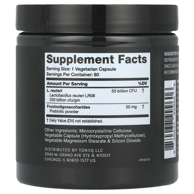 Toniiq, Лактобактерии реутери, 50 млрд КОЕ, 60 капсул