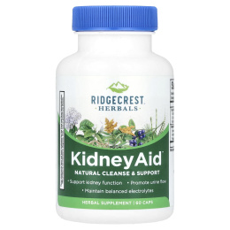 RidgeCrest Herbals, Препарат для почек Kidney Aid, 60 растительных капсул