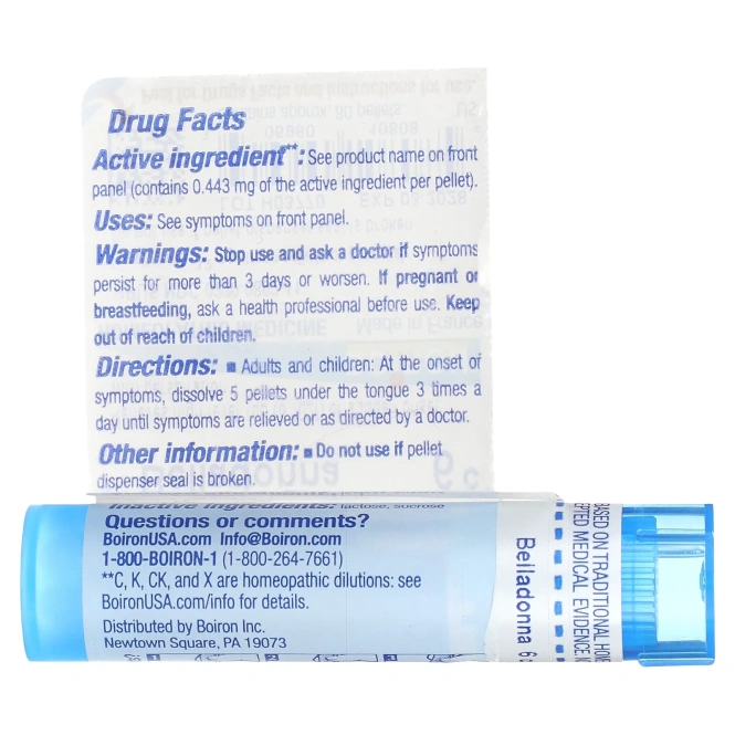 Boiron, Single Remedies, Белладонна, 6C, прибл. 80 гранул