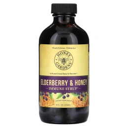 Honey Gardens, Сироп из бузины с апитерапией меда, прополисом и бузиной 8 жидких унции (240 мл)