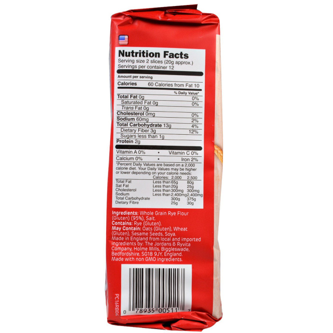 Ryvita, Оригинальные ржаные хрустящие хлебцы, 8,8 унции (250 г)