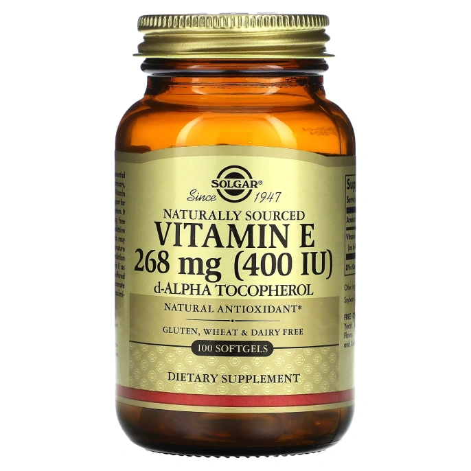 Solgar Vitamin E 268 mg (400 IU), 100 желатиновых капсул