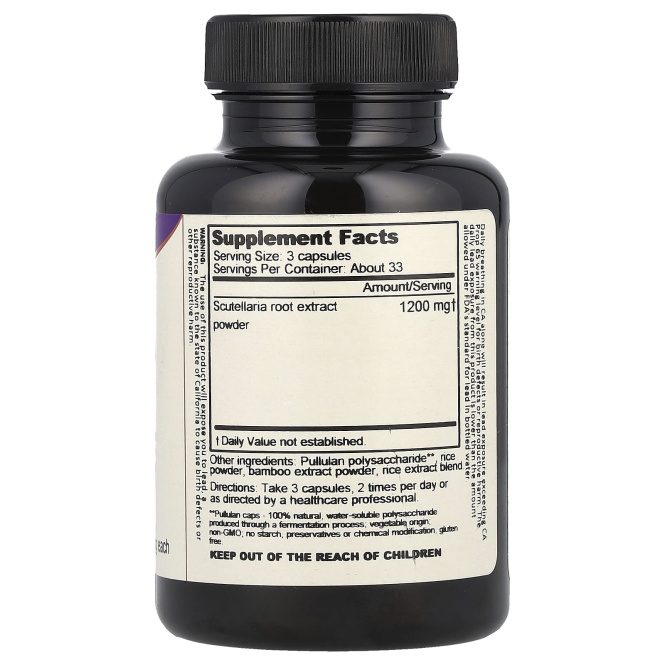 Dragon Herbs, Байкалин, 425 мг, 100 веганских капсул