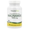 Nature's Plus, Ниацинамид, 1000 мг, 90 таблеток