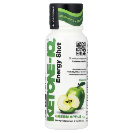 Ketone-IQ, Energy Shot, зеленое яблоко, 6 флаконов по 59 мл (2 жидк. унции)