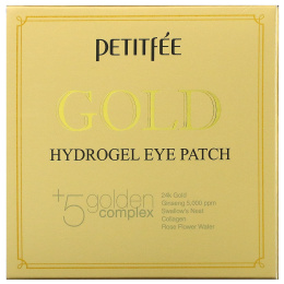 Petitfee Гидрогелевые патчи для век Gold Hydrogel, 60 штук
