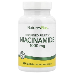 Nature's Plus, Ниацинамид, 1000 мг, 90 таблеток