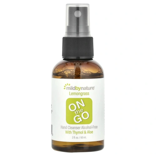 Mild By Nature, On the Go, очищающее средство для рук, без спирта, лемонграсс, 60 мл (2 жидк. унции)