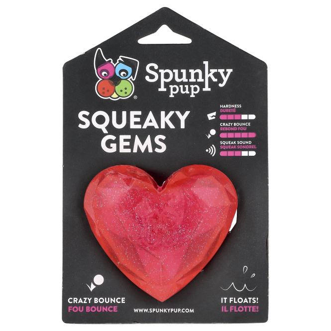 Spunky Pup, Squeaky Gems, сердечко, 1 шт.