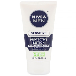 Nivea, Защитный лосьон для мужчин, для чувствительной кожи, SPF 15, 75 мл (2,5 жидк. унции)
