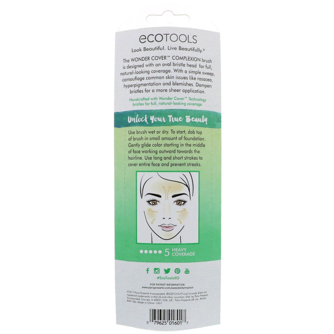 EcoTools, Щетка для нанесения косметики на лицо, 1 щетка