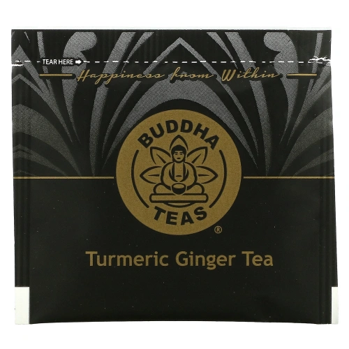 Buddha Teas, Органический травяной чай, турмериновый имбирь, 18 чайных пакетиков, 1,27 унции (36 г)