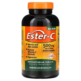 Vitamin C American Health Эстер-C 500 мг с биофлавоноидами цитрусовых, 450 таблеток на растительной основе