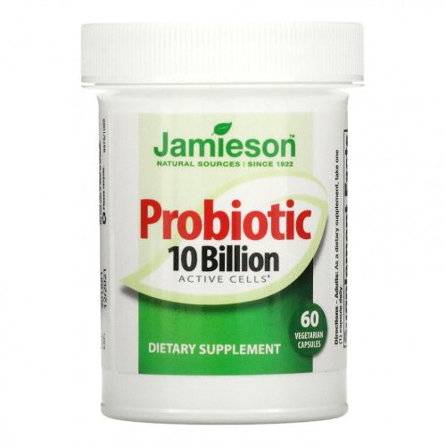 Jamieson Natural Sources, Пробиотик, 10 миллиардов активных клеток, 60 вегетарианских капсул