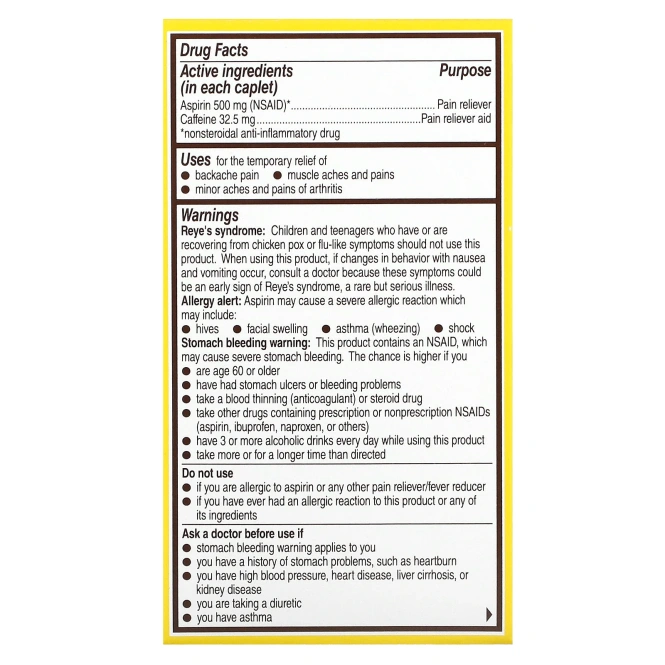 Bayer, Для спины и тела, 500 мг, 100 капсул, покрытых оболочкой